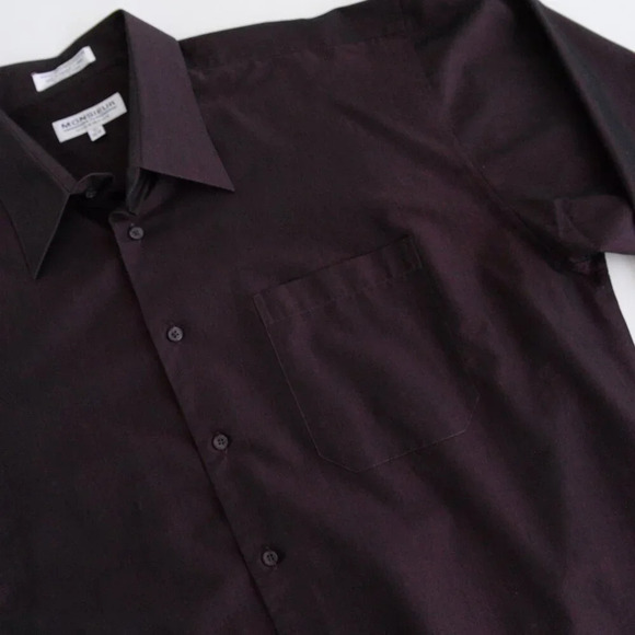 Givenchy Monsieur Deep Purple Cotton  Blend Button Down Dress Shirt Size 17 1/2 - Picture 9 of 10